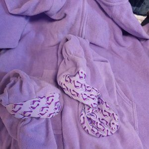 PURPLE RAIN ADULT HOODIE FLEECE ONESIE